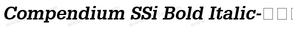 Compendium SSi Bold Italic字体转换